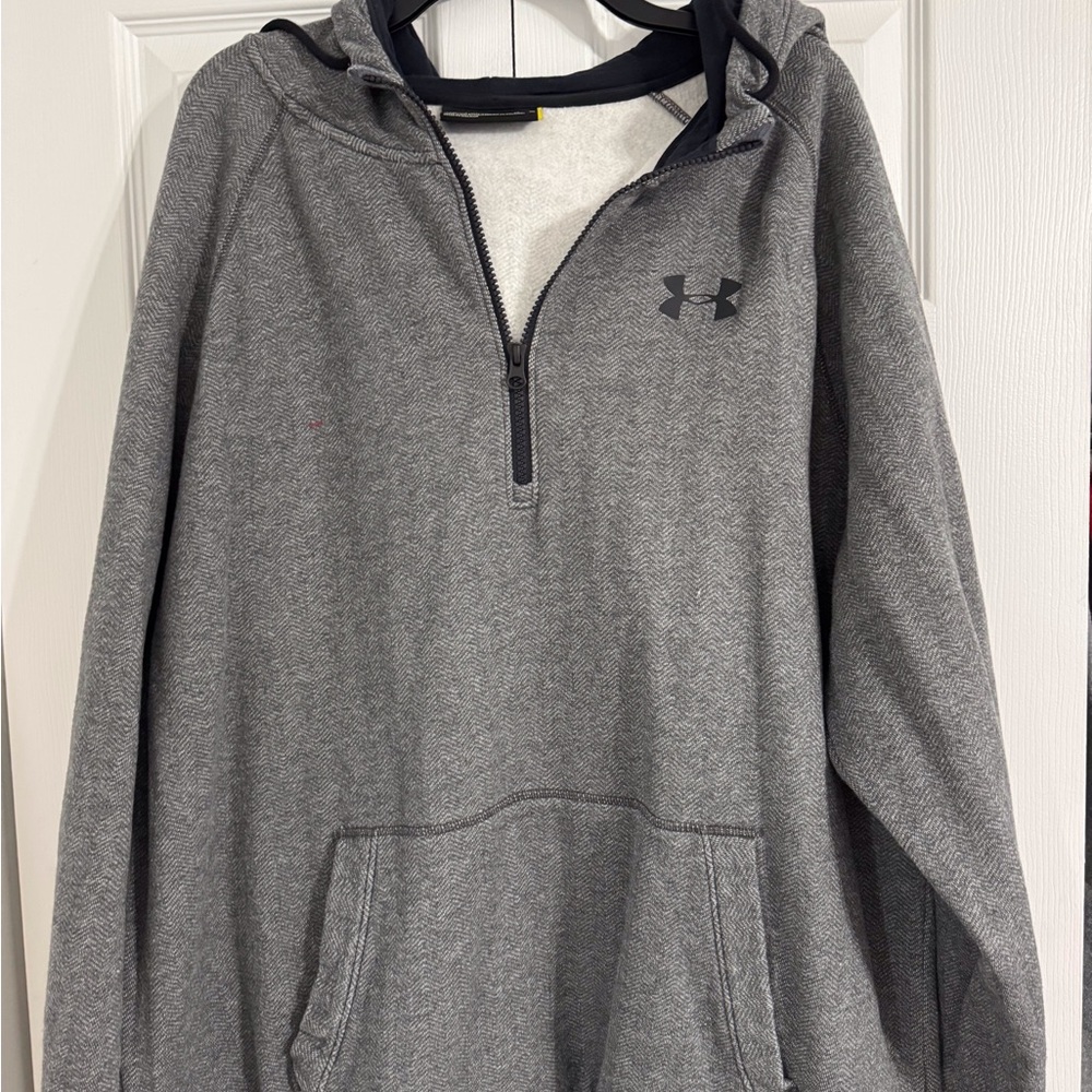 Under Armour Gray Pullover Hoodie with Kangaroo Pocket